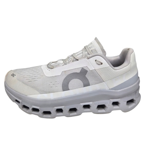On Cloudmonster Running Shoes Womens 8 61.97649 White Glacier Running Sneaker - Picture 8 of 13